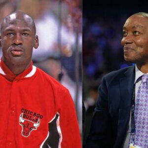 Michael Jordan (L) and Isiah Thomas (R)