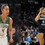 Skylar Diggins Smith (L), Angel Reese (R)