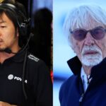 Ayao Komatsu - Lotus F1, 2015 (L) and Bernie Ecclestone (R)
