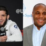 Islam Makhachev (L), Daniel Cormier (R)