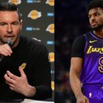 JJ Redick (L) and Bronny James (R)