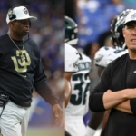 Cowboys fans want Deion Sanders (L) in Dallas over Kellen Moore (R); Image Credits: USA TODAY Sports