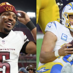 Jayden Daniels (L); Justin Herbert (R)