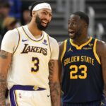 Anthony Davis (L) and Draymond Green (R)