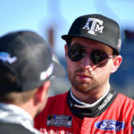 NASCAR Cup Series driver Chase Briscoe (14) with driver Josh Berry (4) during qualifying for the South Point 400 at Las Vegas Motor Speedway.