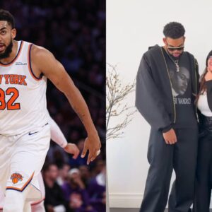 Karl-Anthony Towns(L) and Jordyn Woods(R)