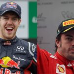 Sebastian Vettel (L) and Fernando Alonso (R)
