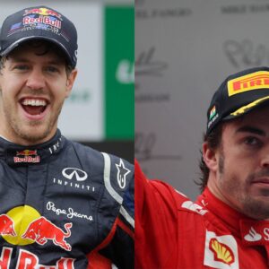 Sebastian Vettel (L) and Fernando Alonso (R)