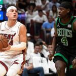 Tyler Herro (L) and Jrue Holiday (R)