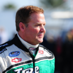 NASCAR Nationwide Series driver Mike Wallace during practice for the DRIVE4COPD 300 at Daytona International Speedway.