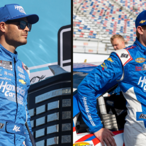 Kyle Larson (L) and Corey Day (R). Left Image Credit: Imagn. Right Image Credit: Corey Day X account.