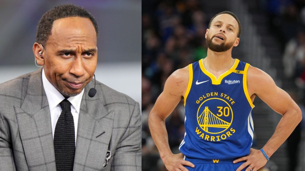 Stephen A. Smith (L), Steph Curry (R)