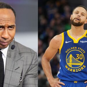 Stephen A. Smith (L), Steph Curry (R)