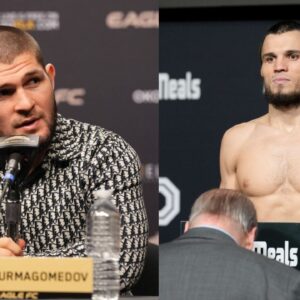Khabib Nurmagomedov (L), Umar Nurmagomedov (R)