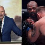 Dana White (L), Jon Jones (R)