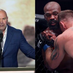 Dana White (L), Jon Jones (R)