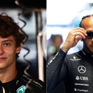 Andrea Kimi Antonelli(L), Lewis Hamilton(R)