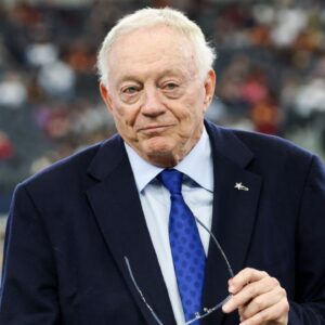 Jan 5, 2025; Arlington, Texas, USA; Dallas Cowboys owner Jerry Jones before the game against the Washington Commanders at AT&T Stadium.