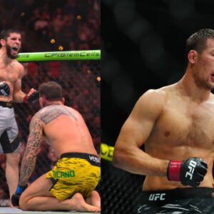 Islam Makhachev (L), Shavkat Rakhmonov (R)