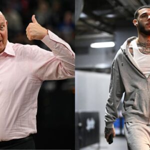 Steve Ballmer (L) and Lonzo Ball (R)