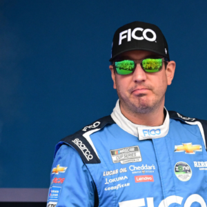 NASCAR Cup Series driver Kyle Busch (8) is introduced before the start of the USA TODAY 301 at New Hampshire Motor Speedway.