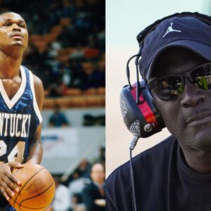 Antoine Walker(L) and Michael Jordan(R)