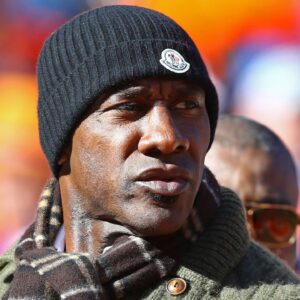 Denver Broncos former tight end Shannon Sharpe in attendance against the New England Patriots in the AFC Championship football game at Sports Authority Field at Mile High.
