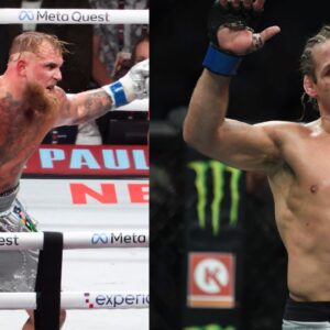 Jake Paul (L) and Urijah Faber (R)