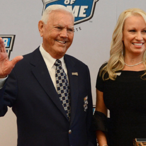 January 29, 2014, Charlotte, NC, USA: NASCAR, Motorsport, USA Hall of Fame member Junior Johnson and his wife, Lisa Johnson, walk the red carpet prior to the NASCAR Hall of Fame Induction Ceremony in Charlotte, N.C., on January 29, 2014. Junior Johnson, a racing icon who ran moonshine before NASCAR fame, dies at age 88 - ZUMAm67_ 20140129_zaf_m67_275 Copyright: xJeffxSinerx
