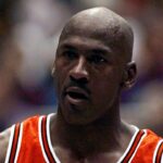 Chicago Bulls guard Michael Jordan in game two of the 1998 NBA Finals against the Utah Jazz at the Delta Center.