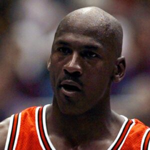 Chicago Bulls guard Michael Jordan in game two of the 1998 NBA Finals against the Utah Jazz at the Delta Center.