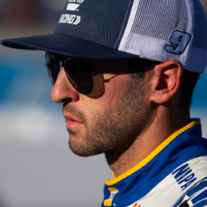 Nov 9, 2024; Avondale, Arizona, USA; NASCAR Cup Series driver Chase Elliott (9) during qualifying for the Championship race at Phoenix Raceway. Mandatory Credit: Mark J. Rebilas-Imagn Images