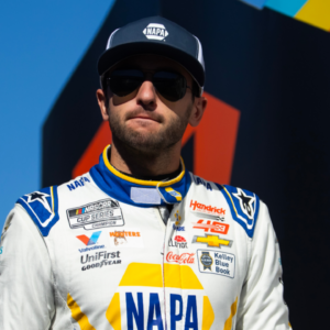 Nov 10, 2024; Avondale, Arizona, USA; NASCAR Cup Series driver Chase Elliott (9) during the NASCAR Cup Series Championship race at Phoenix Raceway. Mandatory Credit: Mark J. Rebilas-Imagn Images