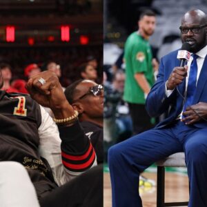 Dwight Howard (L) and Shaquille O'Neal (R)