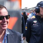 Martin Brundle (L) and Adrian Newey (R)