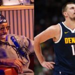 Lou Williams (L) and Nikola Jokić (R)