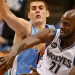 Nikola Jokic (L) and Kevin Garnett (R)