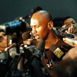Michael Jordan after Bulls practice in Miami in 1997