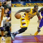 Gilbert Arenas (L), LeBron James and Kobe Bryant (R)