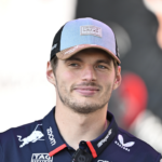Oracle Red Bull Racing driver Max Verstappen (1) of Team Netherlands smiles to the crowd during a fan forum before the Sprint Race in the 2024 Formula One US Grand Prix at Circuit of the Americas.