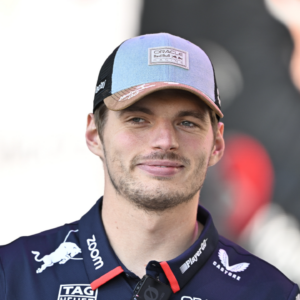Oracle Red Bull Racing driver Max Verstappen (1) of Team Netherlands smiles to the crowd during a fan forum before the Sprint Race in the 2024 Formula One US Grand Prix at Circuit of the Americas.