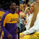 LeBron James and Bronny James(L), Savannah James(R)