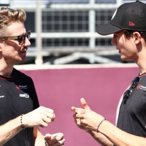 F1 Grand Prix Of Azerbaijan 2024 Nico Hulkenberg and Oliver Bearman of Haas ahead of the Formula 1 Grand Prix of Azerbaijan at Baku City Circuit in Baku, Azerbaijan on September 15, 2024