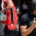 Shaquille O'Neal (L) and Amari Evans (R)