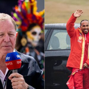 Martin Brundle(L), Lewis Hamilton(R)