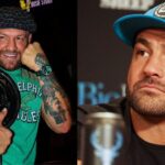 Conor McGregor (L), Eddie Alvarez (R)