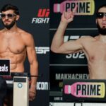 Arman Tsarukyan (L), Islam Makhachev (R)