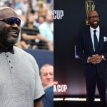 Shaquille O'Neal (L), Kenny Smith (R)