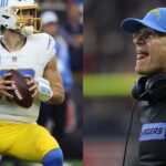 Justin Herbert and Jim Harbaugh