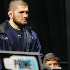 Khabib Nurmagomedov steps on the scale for the ceremonialweigh-in at Intercontinental Downtown Los Angeles for UFC311 Makhachev vs Tsarukyan 2 : Official Weigh-ins on January 17, 2025 in Los Angeles, CA, United States. (Photo by Louis Grasse PxImages) (Louis Grasse SPP) PUBLICATIONxNOTxINxBRAxMEX Copyright: xLouisxGrassex xSPPx spp-en-LoGr-lrg2501170081811_UFC311